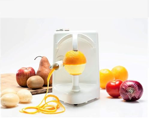 Pelamatic Orange Peeler Profesional - Pelador electrico de patatas, naranjas, tomates, kiwis, melocotones y demas frutas o verduras cuchilla acero inoxidable, 2026 (Blanco)