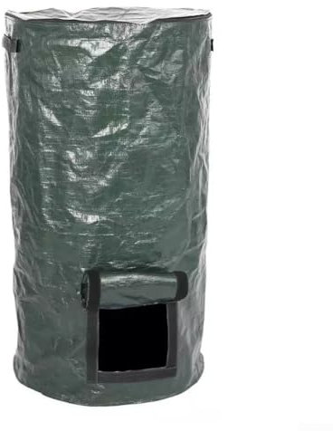 Jotekonoby Pattumiera per compost, con coperchio a lucernario e maniglia, contenitore per la raccolta dei rifiuti da esterno, per scarti di cibo da cucina, cortile, detriti, materiale PE, 35 x 60 cm