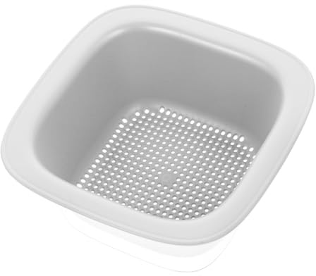 Luxshiny Cesta Drenaje Escurridora de Verduras Capa y Doble de Frutas en Plástico Pp y Pet Rápido y Almacenamiento Conveniente para Cocina Interior