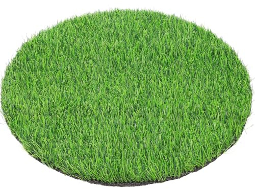 TOGEVAL Tapete De Césped Artificial Redondo para Decoración De Mesa, Exterior, Diámetro 50 Cm, Grosor 2.5 Cm, Resistente a Arrugas, Lavable y Reutilizable, Alfombra Decorativa para Fiestas y Bodas