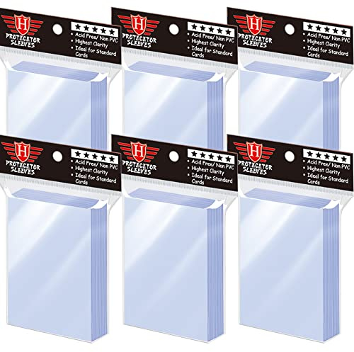 600 Stück Transparente Kartenhüllen, Penny Soft Karten Sleeves | 66 x 91 mm Standardgröße Sammelkarten Hüllen, Kunststoff Card Sleeves, Karten Hüllen, Perfekt für MTG Karten, Sportkarten