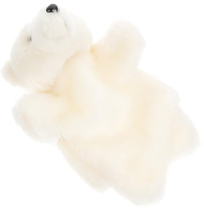 BESTonZON Plüsch Eisbär Handpuppe, Tierisches Handspielzeug Für Kinder, Waschbar Für Rollenspiele Und Geschichtenerzählen
