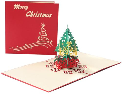 Tarjetas navideñas 3D, tarjetas de felicitación navideñas desplegables 3D con sobres, tarjetas navideñas desplegables, tarjetas navideñas, regalo de Navidad para familiares, amigos y colegas