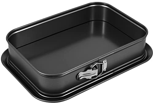 Bpyhebe Cake Tin,Cake Tins for Baking,Springform Pan Non-Stick Cheesecake Baking Pan with Removable Loose Base Leak-Proof Bakeware for Home Kitchen DIY (Rectangle)