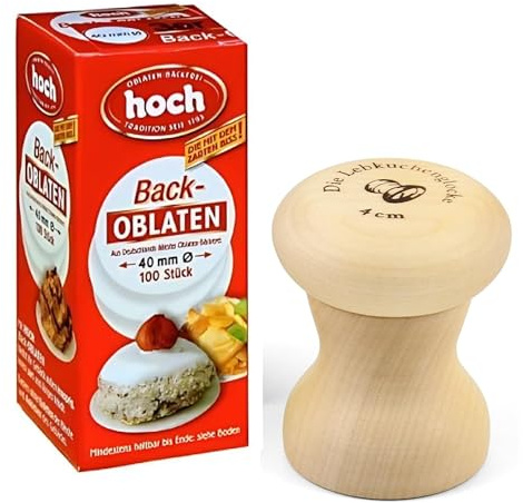 Lebkuchenglocke | Das Original | Lebkuchenformer Set 4 cm | inkl. Backoblaten | idealer Helfer zum backen von perfekten Lebkuchen, Makronen und Plätzchen