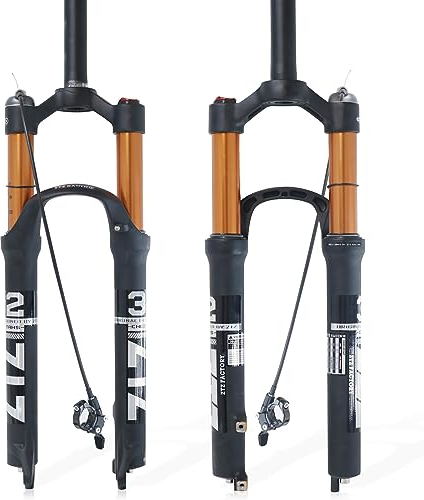 ZTZ MTB Magnesium-Legierung Luftfedergabel, Mountainbike Frontgabel, 25 cm Einbauhöhe (Remote Locking, 29)