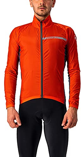 Castelli 4521511-656 Squadra Stretch JKT Jacket Men's Feurig rot/dunkelgrau S