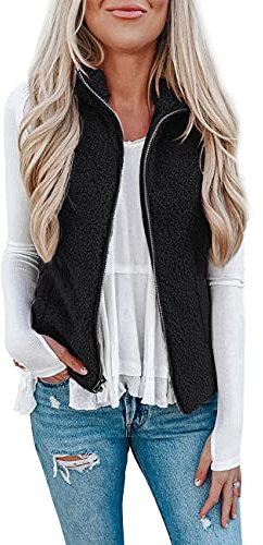 Raphin Giacca da donna autunno/inverno leggera tinta unita elegante gilet lungo da donna, leggero e comodo, casual, colore nero (nero, XL)