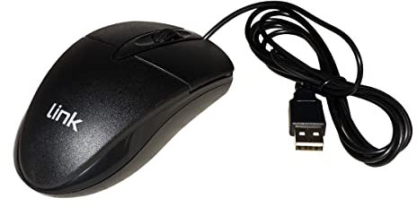 Link LKMOS35 Mouse Ottico Usb 3 Tasti, Nero