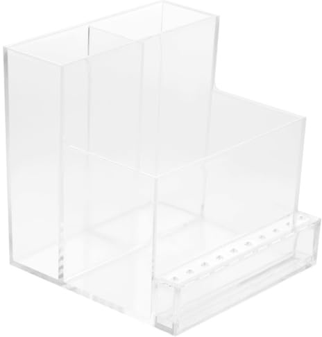 minkissy Nail Drill Bits Holder Organizer Storage Box with 13 Holes Compact Acrylic Stand for Manicure Pedicure Tools Salon Home Use