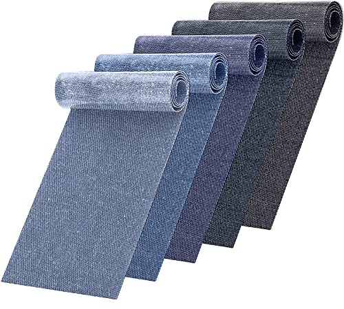 Flicken zum Aufbügeln Jeans,5 Rolle Premium Bügelflicken Jeans,Jeansflicken Draufbügeln Innen,jeans flicken Hinterbügeln,Patches für Reparatur Jeans Kleidung von Kindern und Erwachsenen 8x51cm
