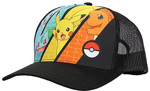 Pokemon Multicharacter Mesh and Microfiber Youth Baseball Hat