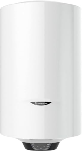 Ariston Pro1 Eco Slim - Termo Eléctrico 50 Litros Bajo Consumo Vertical, Calentador de Agua Eléctrico con Función ECO 37,3x35,3x83,7 cm, Fabricado para Instalación en España, Eficiencia B Rango (A+/F)