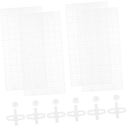 Happyyami Fish Tank Bottom Grid Aquarium Divider for Mixed Breeding Betta Fish Tank Separator Suction Cups