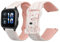 kwmobile Smartwatch Strap Compatible with Garmin Venu Sq 2 Music/Sq 2 - Replacement Silicone Band with Buckle - Embossed Pattern
