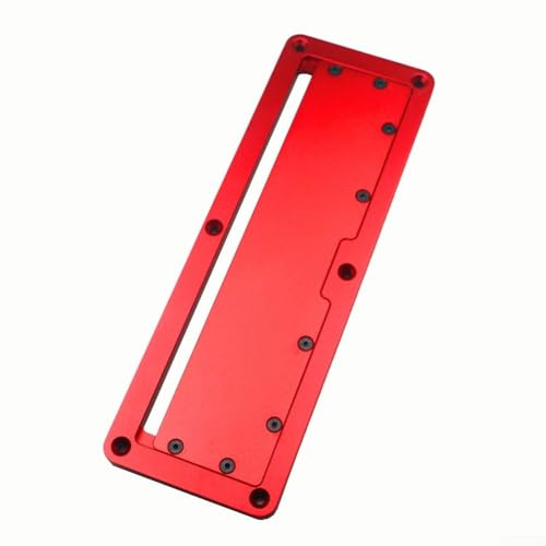 HEBEOT Electric Circular Saw Throat Plate Flip Adjustable Aluminium Insert Plate Table Saw Accessories for DIY Woodworking Tools Red