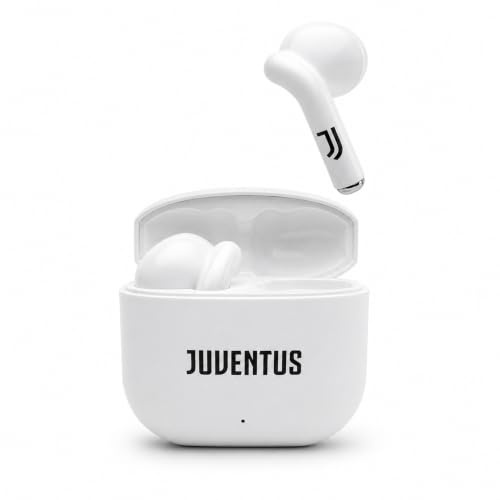 TECHMADE Juventus Auricolari Ufficiali senza filo - cuffie in ear con box di ricarica - compatibili con smartphone/tablet/pc (prodotto ufficiale)