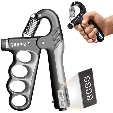 Ficugxd Hand Grip,Musculation Avant Bras,Avant Bras Muscu,Hand Grip Musculation Avant Bras,avec Fonction De Comptage Intégrée,Pince À Main pour Renforcer Les Doigts,Résistance Réglable 5-100kg