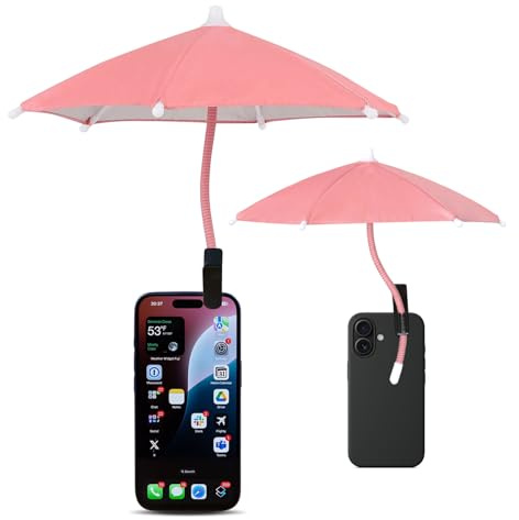 Phone Umbrella - Anti-Glare Sun Shade, Phone Umbrella for Sun iPhone, Clip On umbrella for phone sun shade, Protects from Sunlight and Glare, Outdoor Activities, Universal Fit for All Smartphones