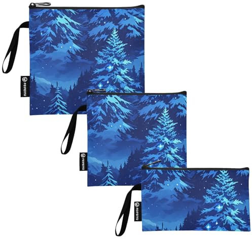 Bolsas de aperitivos reutilizables de 3 piezas, personalizables, multiuso, para trabajo, oficina, viajes, pícnic, color azul