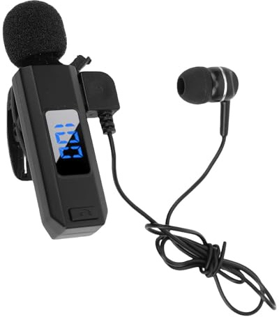 Lazmin112 Auricolari Bluetooth, Microfono Lavalier Wireless, Ricezione a 360°, Cancellazione Del Rumore, V5.5, Batteria da 300 Mah, 88 Ore Di Riproduzione, per Video/Vlog/Streaming