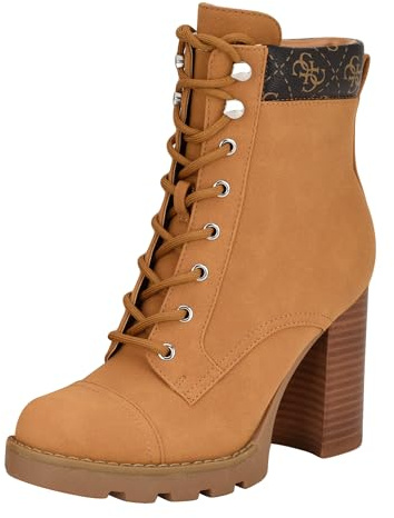 Guess Women's Nellsan Bootie, Medium Natural Logo 101, 11