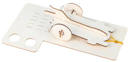 HGZLQKD Rubber Band Powered Car Physical Scientific Experiment Set Science Experiment Set Accessories Education Wooden DIY Manual