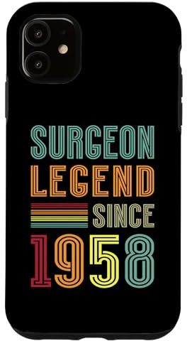 Surgery Legend 1958 67 Years Scalpel 67th Birthday Surgeon Case for iPhone 11