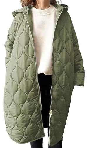 Genérico Chaleco fino de forro polar para mujer, abrigo de algodón con manga larga para mujer, elegante prenda de vestir, chaleco acolchado para mujer, verde, talla única