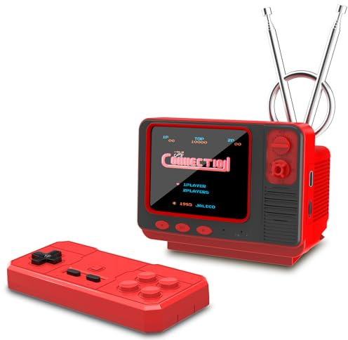 Mini Console di Gioco TV Portatile Retrò - Giochi Classici con Licenza JALECO, Giocattolo da Gioco Portatile con Scheda TF per Espandere Giochi degli Anni 80 e 90, Supporto per Due Giocatori e