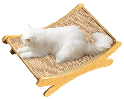 Kratzbett für Katzen – Liege aus gewelltem Karton, Kratzmöbel 2-in-1, Schlafnest, verschleißfest, Ruheplatz für Kätzchen | atmungsaktives Spielzeug für drinnen und draußen