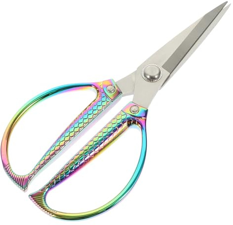 LALADEFIEE Forbici da Cucina in Acciaio Resistente con Design Pesce per Taglio Carne e Pollame Forbice Multiuso per Casa Ristorante e Hotel Ergonomica e Antifatiga