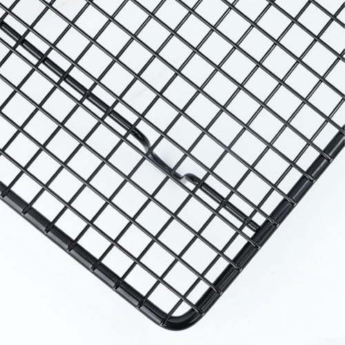 Honseadek Rejilla de refrigeración de alambre de acero inoxidable con distribución uniforme del calor, rejilla de refrigeración para hornear y asar (46 x 26 cm)