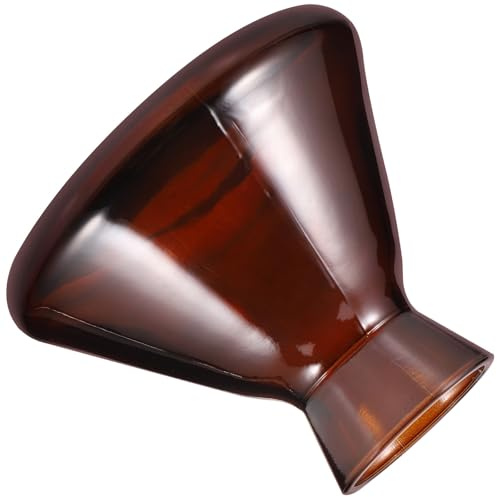 Veemoon Flacon Diffuseur d'Huiles Essentielles en Verre Transparent 220 ML à Large Ouverture Trompette Diffuseur Décoratif pour Bureau et Maison Récipient Vide pour Parfums