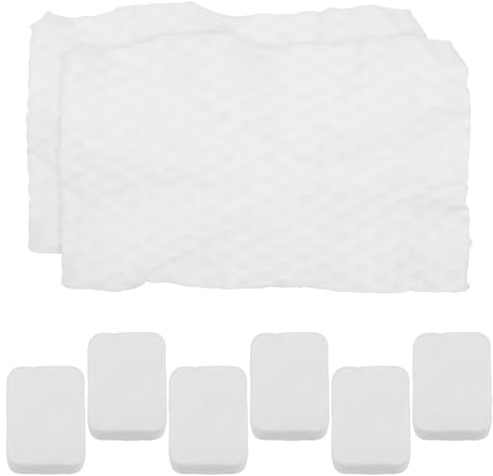 HOMSFOU 8 Disques de Coton Doux et Épais pour Nettoyage Visage et Ongles, Blancs, Réutilisables, Adaptés aux Soins Quotidiens et Salons de Beauté