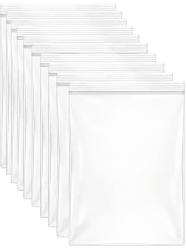 10 Pack Oven Cleaner Bags for Racks 60x40cm – Reusable Oven Cleaning Bags for Large Oven Racks, No Scrub Heavy Duty Grill Cleaning Solution for Various Sizes, Clear