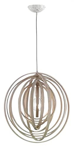 Trio Leuchten Pendelleuchte 305900130 Boolan, Naturholz holzfarbig, exkl. 1 x E27, 50 x 50 x 150 cm