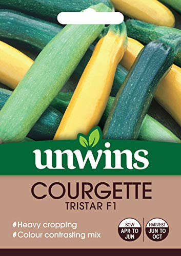 Unwins 30310612 Courgette Tristar F1 Seeds, Clear