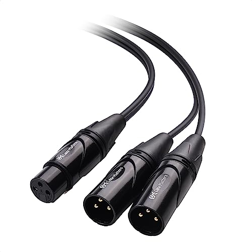 Cable Matters XLR Splitter Cable, Female to 2 Male XLR Y Cable 45 cm, 3 Pin Splitter Cord Audio Adapter, Microphone Patch Y cord