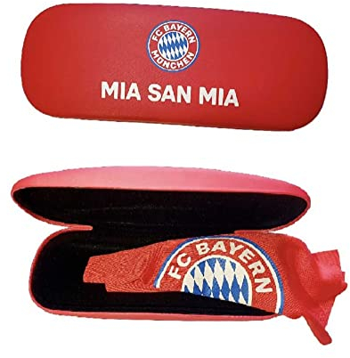 FC Bayern München Brillenetui mit Brillenputztuch - Logo - rot Etui FCB