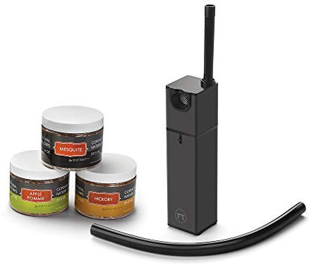 Outset 76655 - Juego de ahumador de infusión y virutas de madera, color negro