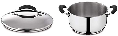Lagostina Gioiosa Coperchio, Acciaio Inox, Diametro 18 cm + Gioiosa Casseruola Fonda con 2 Maniglie, Acciaio Inox, Diametro 18 cm, 2.3 Litri