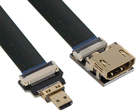 CY HDMI to Micro HDMI Cable CYFPV HDMI Female to Micro HDMI Male Extension FPC Flat Cable 1080P for FPV HDTV Multicopter Aerial Photography