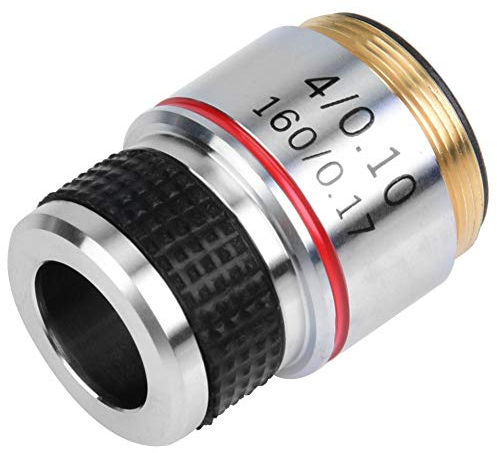 Oumefar 4X Compound Microscope Standard Plan Achromatic Objectives Lens 185 Conjugate Distance 160 0 17 with Copper Mirror Body