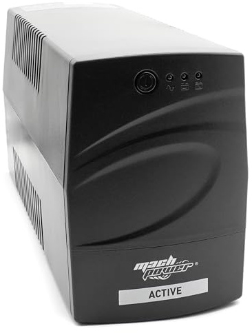 Mach Power Sistema de alimentación ininterrumpida para PC y hogar - UPS Line Interactive 1000VA/510W, estabilizador de tensión, 1 batería 12V/8Ah, 2 Salidas Schuko/Ita UPS-LIT10P (1000VA/510W)