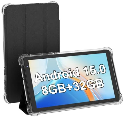 Tablet Android da 8 pollici, 4 GB di RAM, 32 GB di ROM compatibile con 512 GB di espansione del computer, tablet PC, processore quad-core, display touch IPS, doppia fotocamera da 2+8 MP,