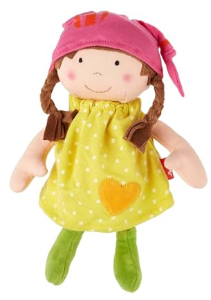 SIGIKID 39411 Puppe klein Softdolls Mädchen Babyspielzeug empfohlen ab 6 Monaten gelb