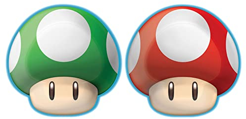 Grüne & rote Super Mario Brothers™ Teller – 17,8 cm (8 Stück) – perfekt für Kindergeburtstage und Themenveranstaltungen