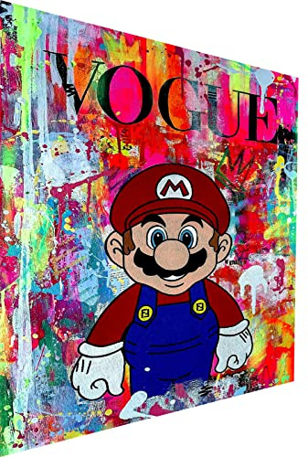 Magic Canvas Art - Pop Art Kunst Mario Kart Leinwandbild 1- teilig Hochwertiger Kunstdruck modern Wandbilder Wanddekoration Design Wand Bild, Größe: 60 x 40 cm