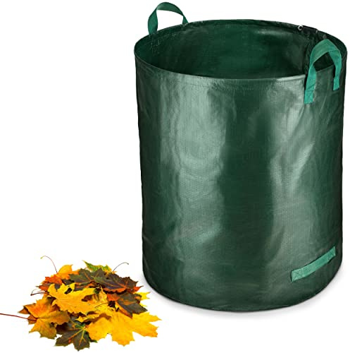 Balinco 1x 272 Liter Gartensack stabil | Laubsack | Gartenabfallsack | Gartensäcke für Gartenabfälle | Grünschnittsäcke faltbar, groß, robust aus Polypropylen-Gewebe 150g/m² (1x 272 Liter)